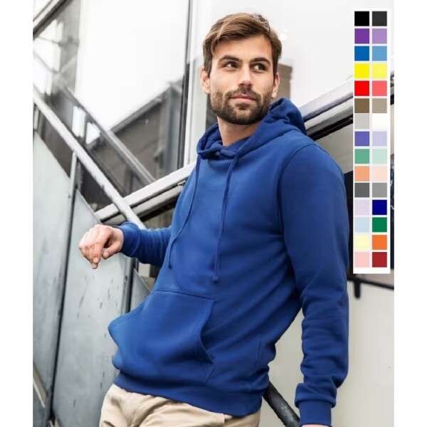 JAMES NICHOLSON Mikina pánská JN796 klokanka nadměr 3XL-5XL s dvouvrstvou kapucí