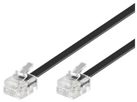 MicroConnect Modulární kabel RJ11 6P/4C 2m černá (MPK182)