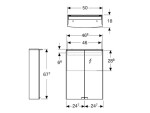 GEBERIT - Option Zrcadlová skříňka s osvětlením, 50x68x18 cm, bílá 500.257.00.1