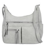 Stylová dámská koženková crossbody kabelka Timea, šedá
