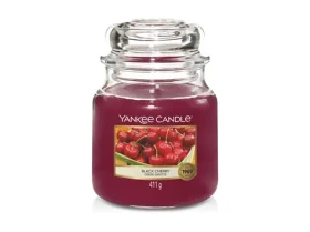 Yankee Candle Black Cherry střední sklenice 411g / doba hoření: až 75 h (5038580018196)