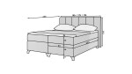 Boxspring Amadeo Rozměr: 140 x 200 cm, látka: Berlin 01, Varianta: S LED osvětlení
