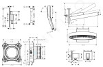 HANSGROHE - Sprchový set s baterií pod omítku, s tělesem, průměr 36 cm, 3 proudy, matná černá SANI21HHH409