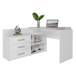 Psací stůl rohový Dany bílá/antracit