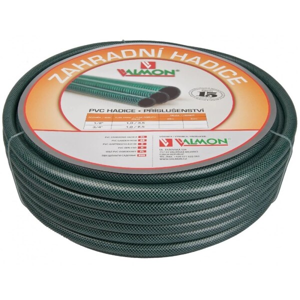 Zahradní hadice PVC, 1/2", 25m, neprůhledná odlehčená, VALMON 121121