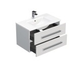 Koupelnová skříňka s umyvadlem SAT Cube Way 80x53x46 cm bílá lesk CUBE46802BIMOD CUBE46802BIMOD