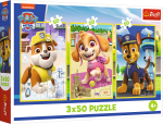 Puzzle Naši psi 3v1 Tlapková patrola 3x50 dílků