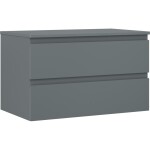 MEXEN/S - Orio koupelnová skříňka pod umyvadlo 80 cm s deskou, 2 zásuvky, grafit mat 91A10-08047-2-BFFC66