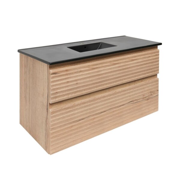 Koupelnová skříňka 2 zásuvková s umyvadlem Naturel Savona 98x53x44,8 cm dub Halifax mat SAVONA2100DHC SAVONA2100DHC