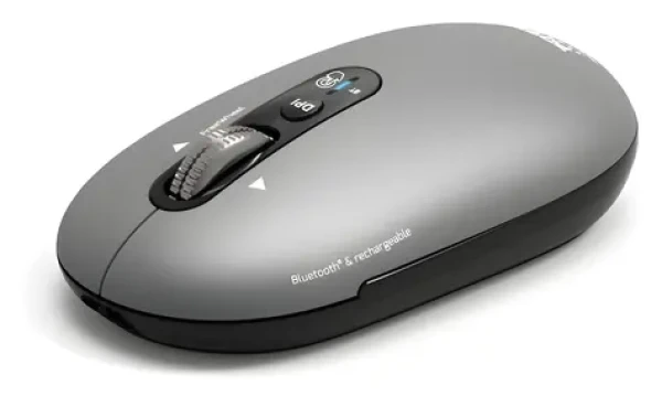 PORT CONNECT Pure MAC šedá / Bezdrátová nabíjecí myš / Bluetooth / FreeWheel / 3200 DPI (910009)