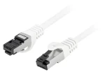 Lanberg CAT8.1 S/FTP 0,25m bílá / Patch kabel / LSZH / RJ-45 (PCF8-10CU-0025-W)