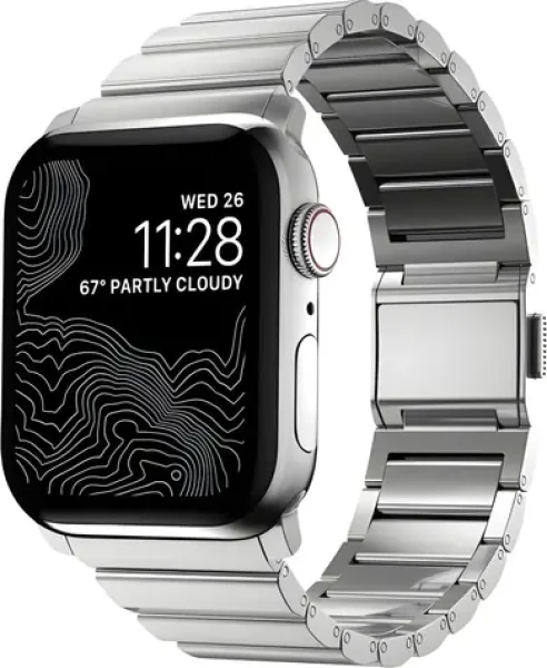 Nomad Strap Stainless Steel V2 stříbrná / Řemínek pro Apple Watch / 42/44/45/49 mm (NM1A4HSXS0)
