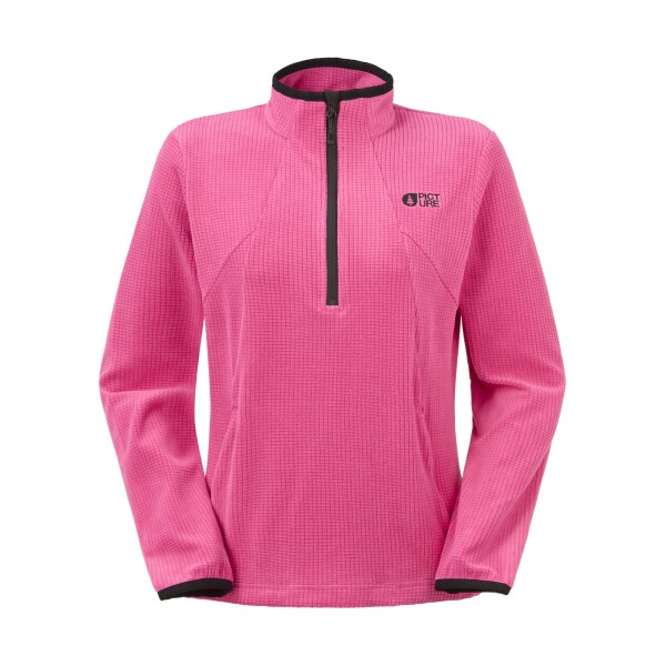 PICTURE W Weavy Grid 1/4 fleece, Beetroot Powder velikost: M