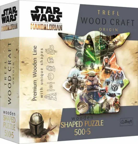 Trefl Wood Craft Origin - Puzzle - The Mandalorian: Záhadný Grogu