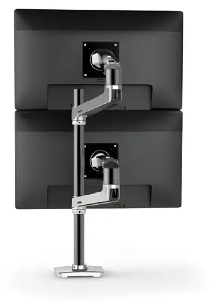 Ergotron LX Dual Stacking Arm Tall Pole stříbrná / Stolní držák s ramenem pro dva LCD / max. 40" / flexibilní (45-549-026)