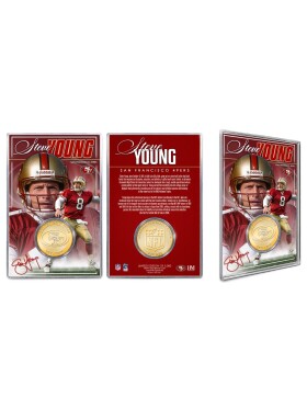 Mince San Francisco 49ers NFL Steve Young Acrylic Bronze Coin Card
