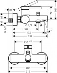 HANSGROHE - Zesis S Vanová baterie, chrom 74420000