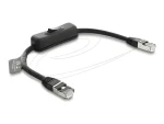 Delock patch kabel RJ45 Cat.6 F/UTP se spínačem černá / Kabel / 0,3 m (81561)