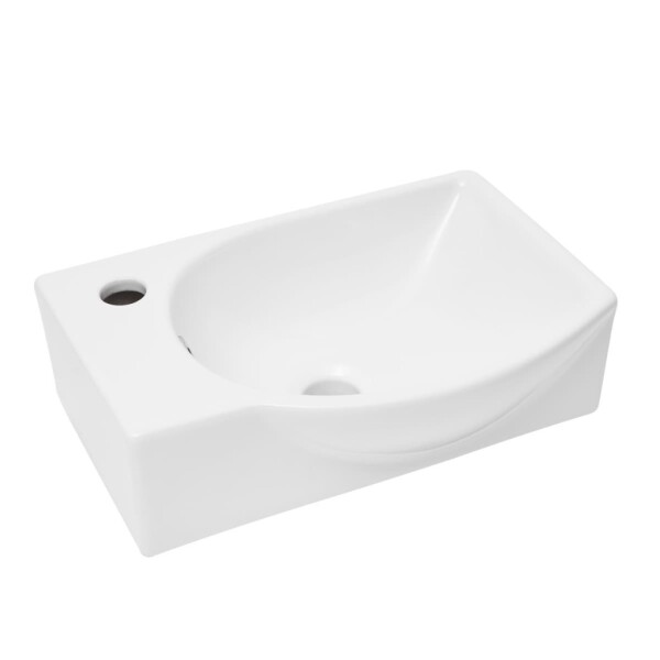 Umyvadlo SAT Brevis 40,5x28 cm otvor pro baterii vlevo SATBRE4028L SATBRE4028L
