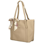 Stylová dámská koženková kabelka na rameno Finlay, béžová