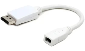 Gembird redukce mini DisplayPort samice - DisplayPort samec bílá / Redukce / DisplayPort 1.1a (GMBAMDPFDPM001W)