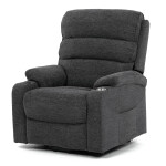 Polohovací křeslo, elektrické kabelové ovládání, šedá, látka, TV-S8348 GREY2