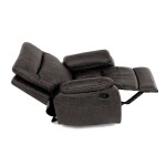 TV a relaxační křeslo s manuálním ovládáním, potah coffee látka v dekoru vintage