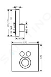 AXOR - ShowerSelect Termostat pod omítku pro 2 spotřebiče, kartáčovaný černý chrom 36715340