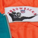 Mitchell & Ness Pánská bunda Miami Dolphins NFL Throw it Back Heavyweight Satin Velikost: 2XL