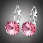 Náušnice Swarovski Elements Amanda Rose, Růžová