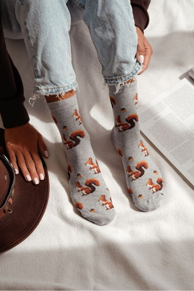 Dámské ponožky Vieira a oříšky 0200.185 ECRU 37-41