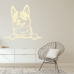Samolepka Akita Inu Barva: fialová, Velikost: 60 x 58 cm