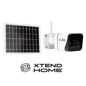 Xtend Home SO100 bílá / Venkovní kamera se solárním nabíjením / 1080p / 4mm / Wi-Fi / IP65 / IR 15m / Tuya CZ SK (XL-OKOSOLAR5)