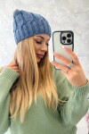Fleecová čepice Iwona K221 denim UNI