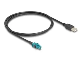 DeLock Kabel HSD Z (F) - USB 2.0 A (M) černá / Kabel / 1 m / 100 Ohm / 6 GHz (90534)