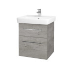 Dřevojas - Umyvadlová skříňka Q MAX SZZ2 55 - D01 Beton / Úchytka T04 / D01 Beton 67512E
