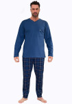 Pyžamo Cornette 122/210 Victor long/r M-2XL pánské tmavě modrá XXL