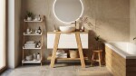 Set poličky a nosníků Naturel Home bílá/ořech mat 53,5x170x40 cm HOMEP5B HOMEP5B