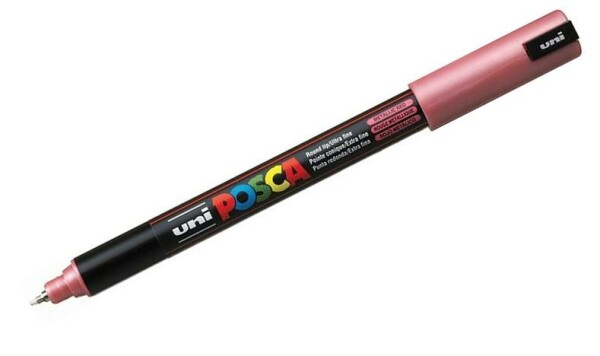 Akrylový popisovač Uni Posca 1MR 0,7 mm trubičkový hrot, metalický červený M15