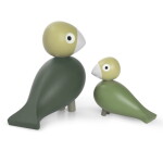 Kay Bojesen Dřevěný ptáček Liv a Lykke Green, zelená barva, dřevo