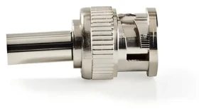 Nedis BNC konektor stříbrná / Konektor / Zástrčka, přímý / Krimpovací, 50 Ohm / 25 ks (CVVC01905ME)