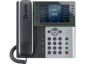 Poly Edge E550 černá / IP Telefon / 48 linek / 5" displej / BT / USB-C / WiFi / 2x RJ-45 / PoE (82M91AA)