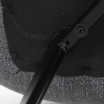 Židle jídelní, šedá látka, nohy černý kov