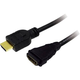 LogiLink HDMI prodlužovací kabel Zástrčka HDMI-A, Zásuvka HDMI-A 3.00 m černá CH0057 4K UHD HDMI kabel