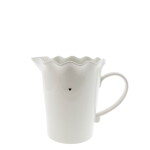 Bastion Collections Porcelánový džbán White Ruffle 1,3 l, bílá barva, porcelán