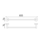Nimco Unix nerez brus držák na ručníky 66 cm UNM 13061-10 UNM 13061-10