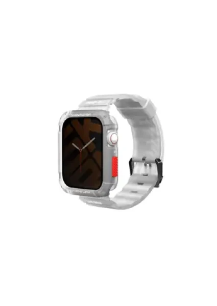 SKINARMA SHOKKU silikonový řemínek pro Apple Watch 42/44/45 mm pouzdro pro Apple Watch 44/45 mm bílá (8886461241822)
