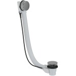 CERANO Vanová souprava ovládaná bovdenem 6/4“ - zátka 72mm - bez sifonu - chrom - 80 cm