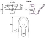 ALCADRAIN Sádromodul - předstěnový instalační systém bez tlačítka + WC CERSANIT CITY NEW CLEANON + WC SEDÁTKO SLIM AM101/1120 X CI2