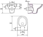 ALCADRAIN Renovmodul - předstěnový instalační systém bez tlačítka + WC CERSANIT CITY NEW CLEANON + WC SEDÁTKO SLIM AM115/1000 X CI2